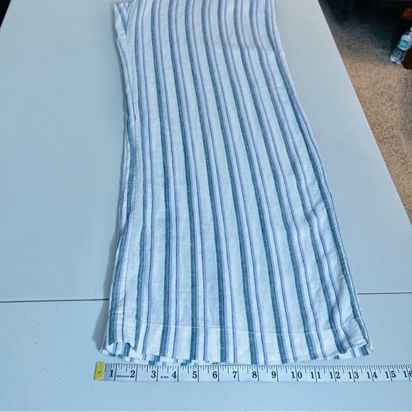 Nordstroms Caslon Linen Blend High Rise Striped Wide Leg Pants NEW Large - Picture 10 of 10